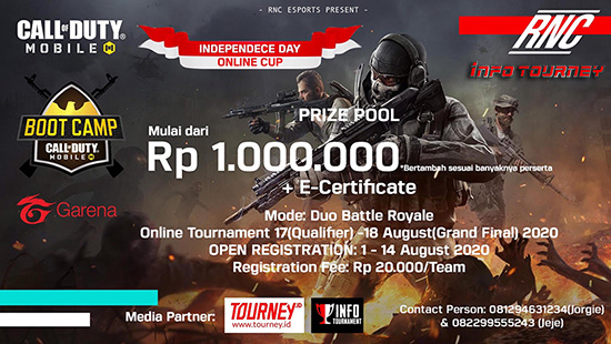 turnamen codm call of duty mobile agustus 2020 rnc independence day logo