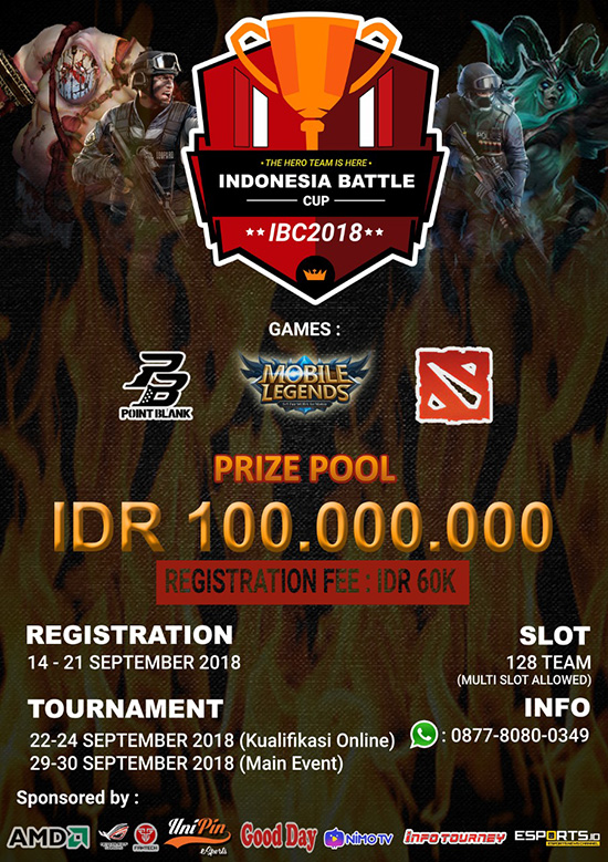 turnamen ml mole mobile legends indonesia battle cup 2018 september 2018 poster