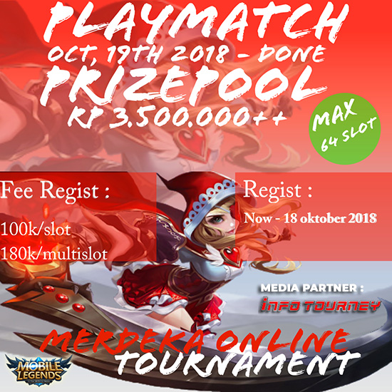 turnamen mobile legends merdeka online tournament oktober 2018 poster