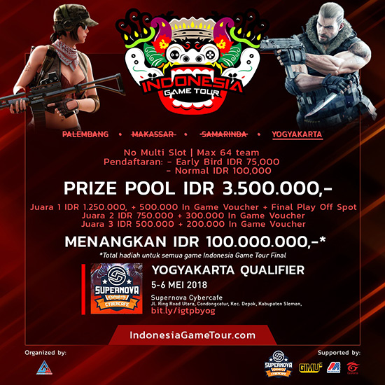 turnamen pb pointblank indonesia game tour yogyakarta qualifier mei 2018 poster
