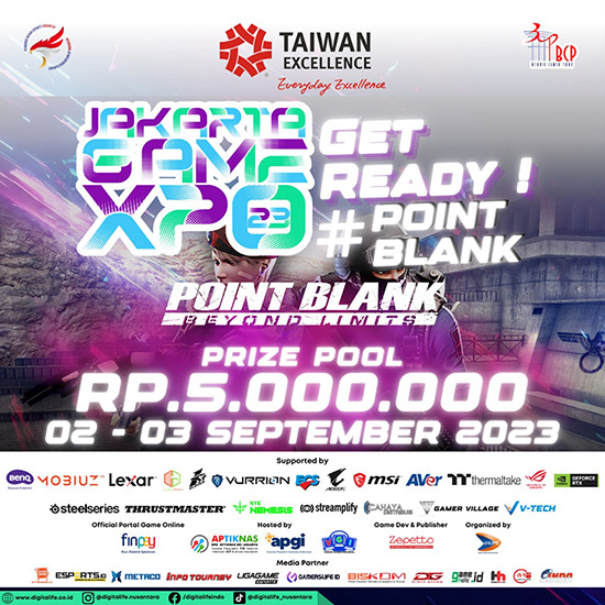 turnamen pb point blank september 2023 jakarta game expo 2023 bcp poster