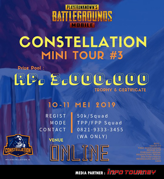 turnamen pubgm pubgmobile constellation mini tour season 3 mei 2019 poster