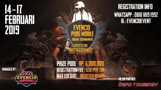turnamen pubg pubgm pubgmobile evencio online tournament februari 2019 logo