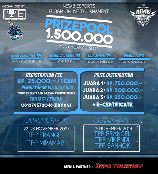 turnamen pubgm pubgmobile november 2019 newb esports poster