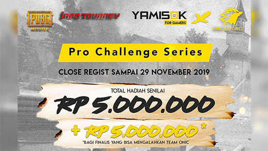 turnamen pubgm pubgmobile november 2019 pro challenge series x onic esports logo