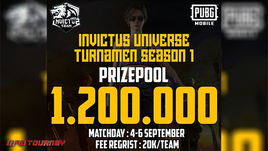 turnamen pubgm pubgmobile september 2020 invictus universe season 1 logo