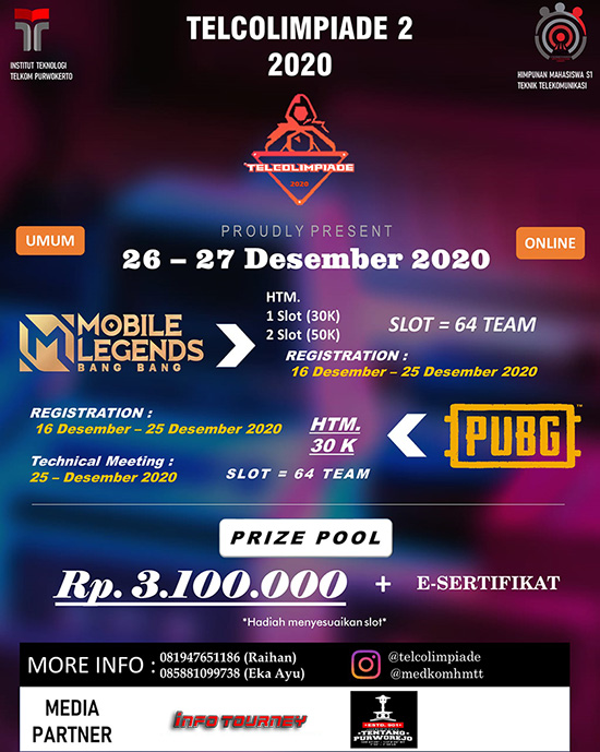 turnamen pubgm pubgmobile desember 2020 telcolimpiade season 2 poster 1