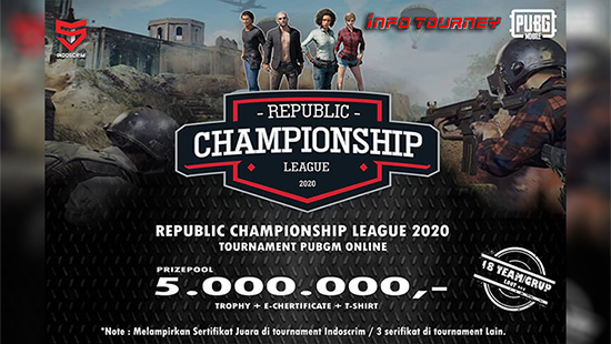 turnamen pubgm pubgmobile juli 2020 republic championship league logo
