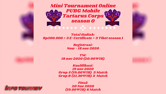 turnamen pubgm pubgmobile november 2020 tartarus corps season 0 logo