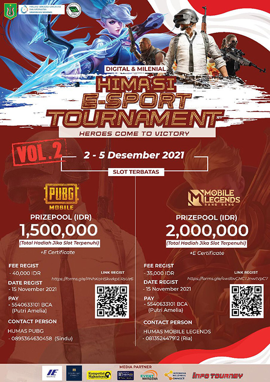 turnamen pubgm pubgmobile desember 2021 heroes come to victory poster