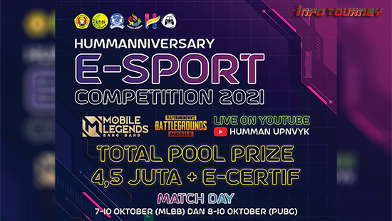turnamen pubgm pubgmobile oktober 2021 hummanniversary esport competition logo