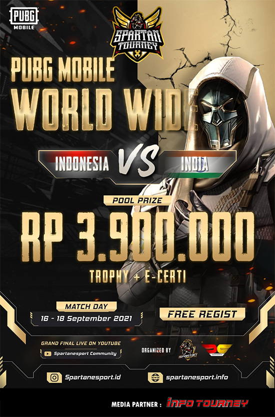turnamen pubgm pubgmobile september 2021 world wide indonesia vs india poster