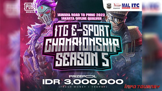 turnamen pubgm pubgmobile mei 2023 itc esport championship season 5 logo
