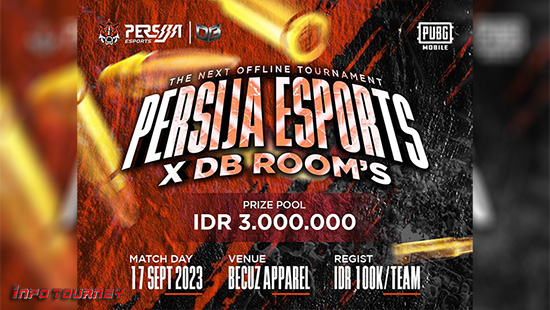 turnamen pubgm pubgmobile september 2023 persija esports x db rooms logo
