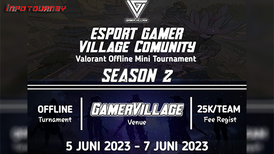 turnamen valorant juni 2023 gamer village season 2 logo