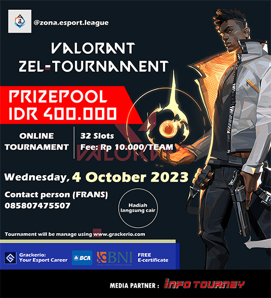 turnamen valorant oktober 2023 zona esport league poster