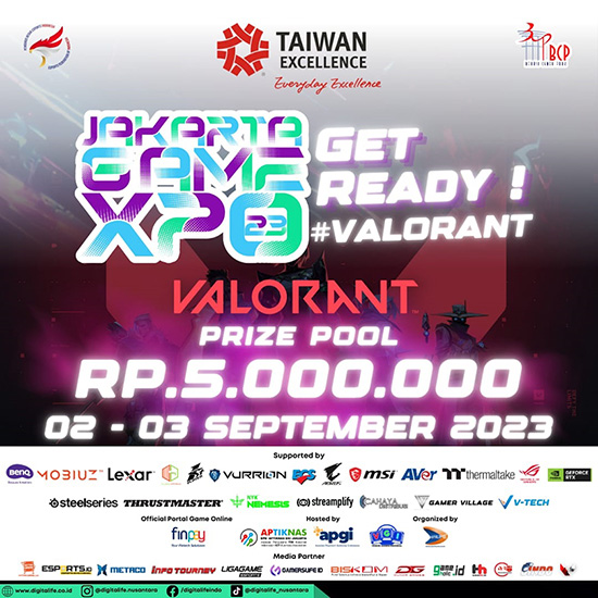 turnamen valorant september 2023 jakarta game expo 2023 bcp poster