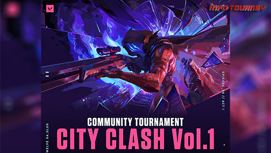 turnamen valorant februari 2024 city clash vol 1 logo