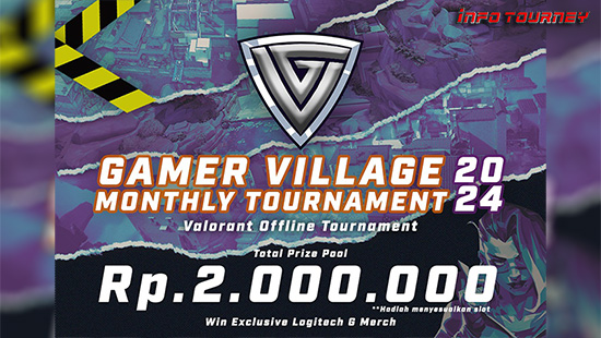 turnamen valorant februari 2024 gamer village monthly 2024 logo